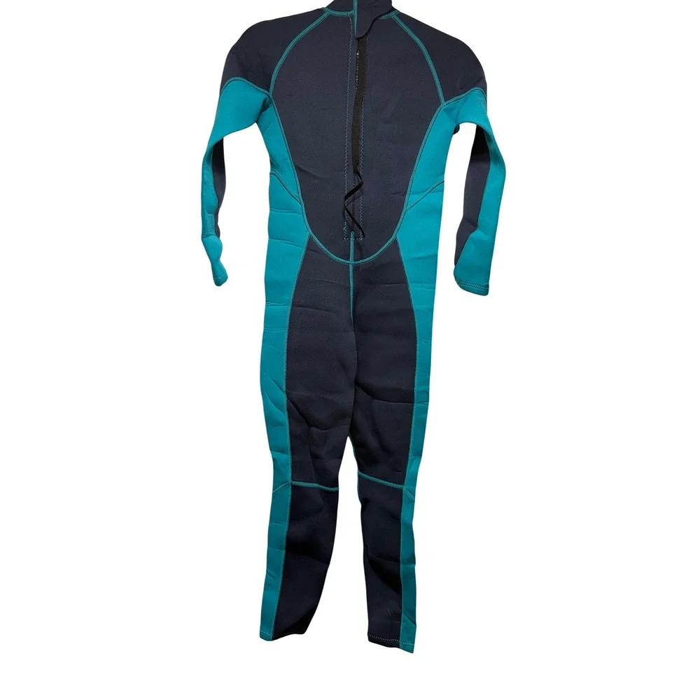 vofiw Kids Full Wetsuit Size 14 Blue Teal Neoprene Long Sleeve Scuba Diving Surf